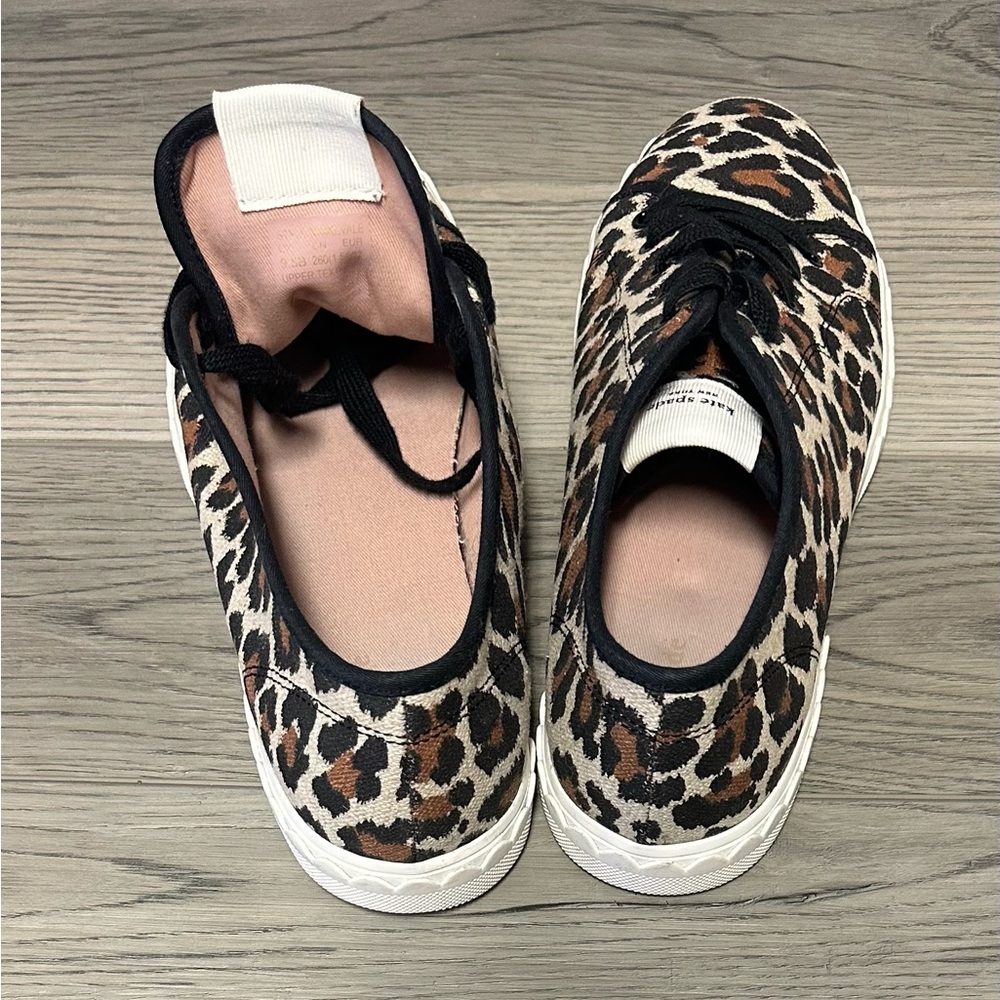 Kate Spade New York Women’s Beige Leopard Print Lace-Up Athletic Sneakers - Picture 4 of 7